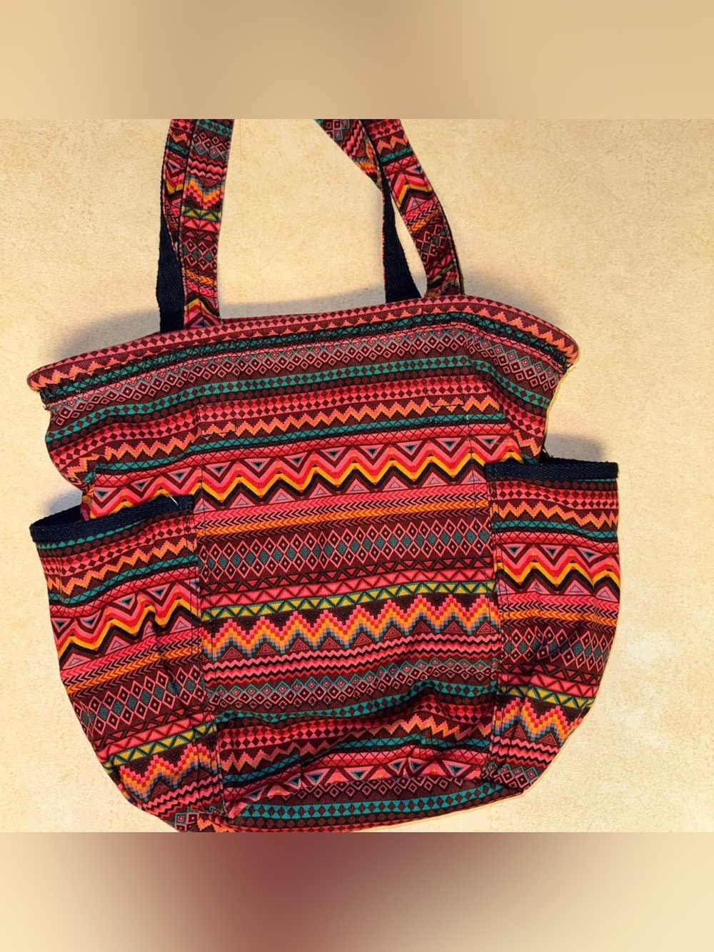 Retro Metro by thirty-one Multicolor Aztec Stripe Tote Bag